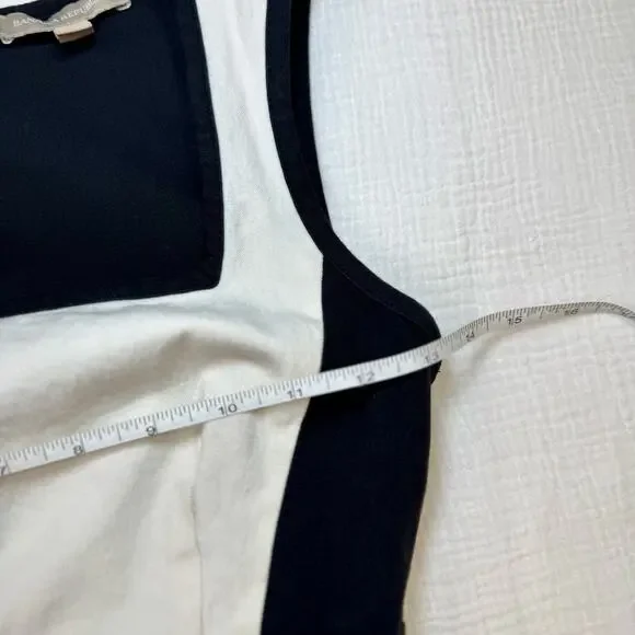 Banana Republic Sloan Colorblock Dress Black Cream Women’s 2P Petite Officewear - Picture 7 of 16